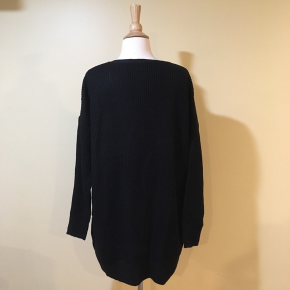 Open Front Distressed Slouchy Chunky Knit Cardigan - Picture 5 of 5